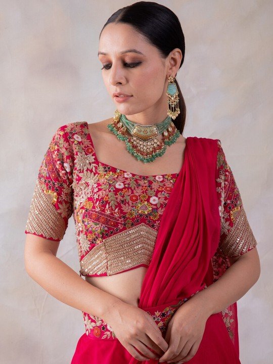 embroidered sequinned ready to wear lehenga & blouse with dupatta embroidered sequinned ready to wear lehenga & blouse with dupatta