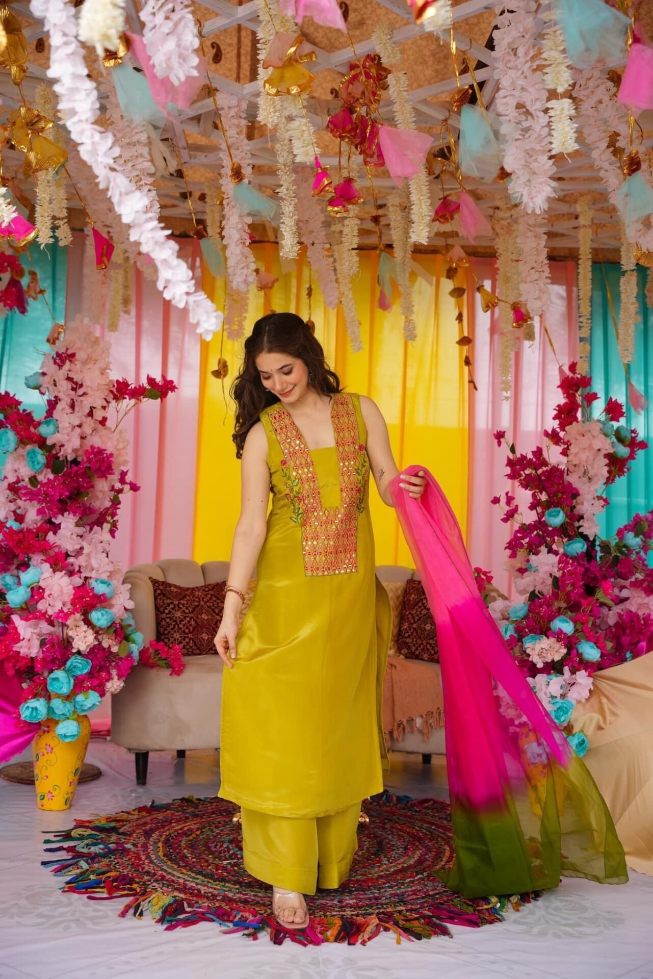 aahana mustard cosmos suit set aahana mustard cosmos suit set
