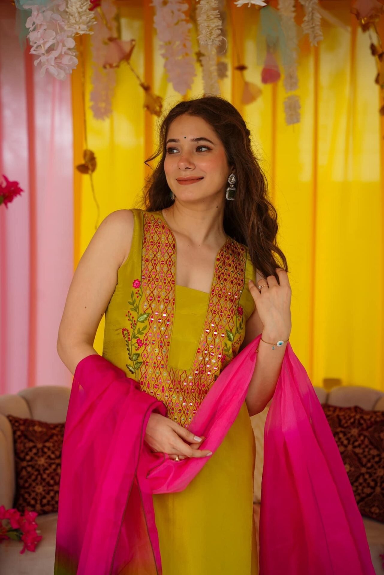 aahana mustard cosmos suit set aahana mustard cosmos suit set