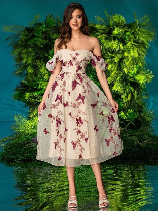 floral print fit & flare dress floral print fit & flare dress