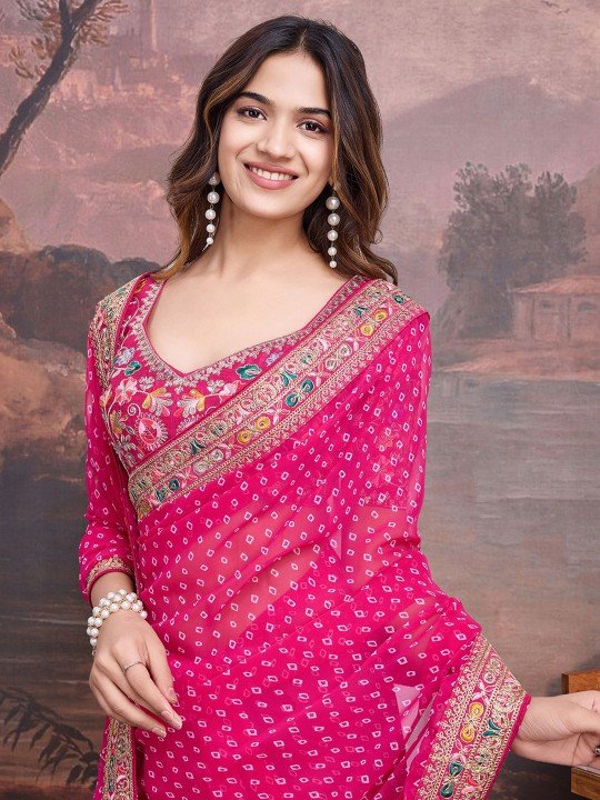 embroidered saree with blouse embroidered saree with blouse